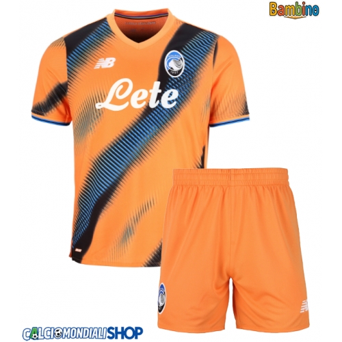 Maglie da calcio Atalanta Terza Maglia Bambino 2025-26 Manica Corta + Pantaloni corti)